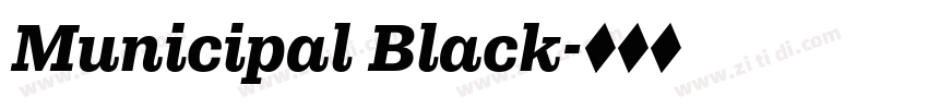 Municipal Black字体转换